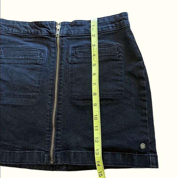 Roxy Mini Skirt Women Size 4 Black Full Zip Up Korean Sexy Fitted - Picture 5 of 8